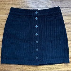 Black Corduroy Skirt